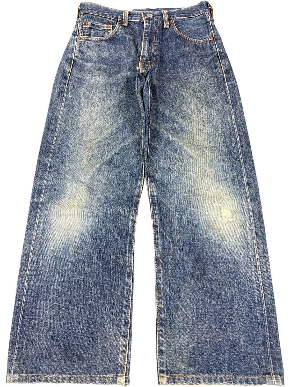 Levi's Vintage 80s Levi’s 502 Big E Selvedge Baggy Jeans Size US 28 / EU 44 - 2 Thumbnail