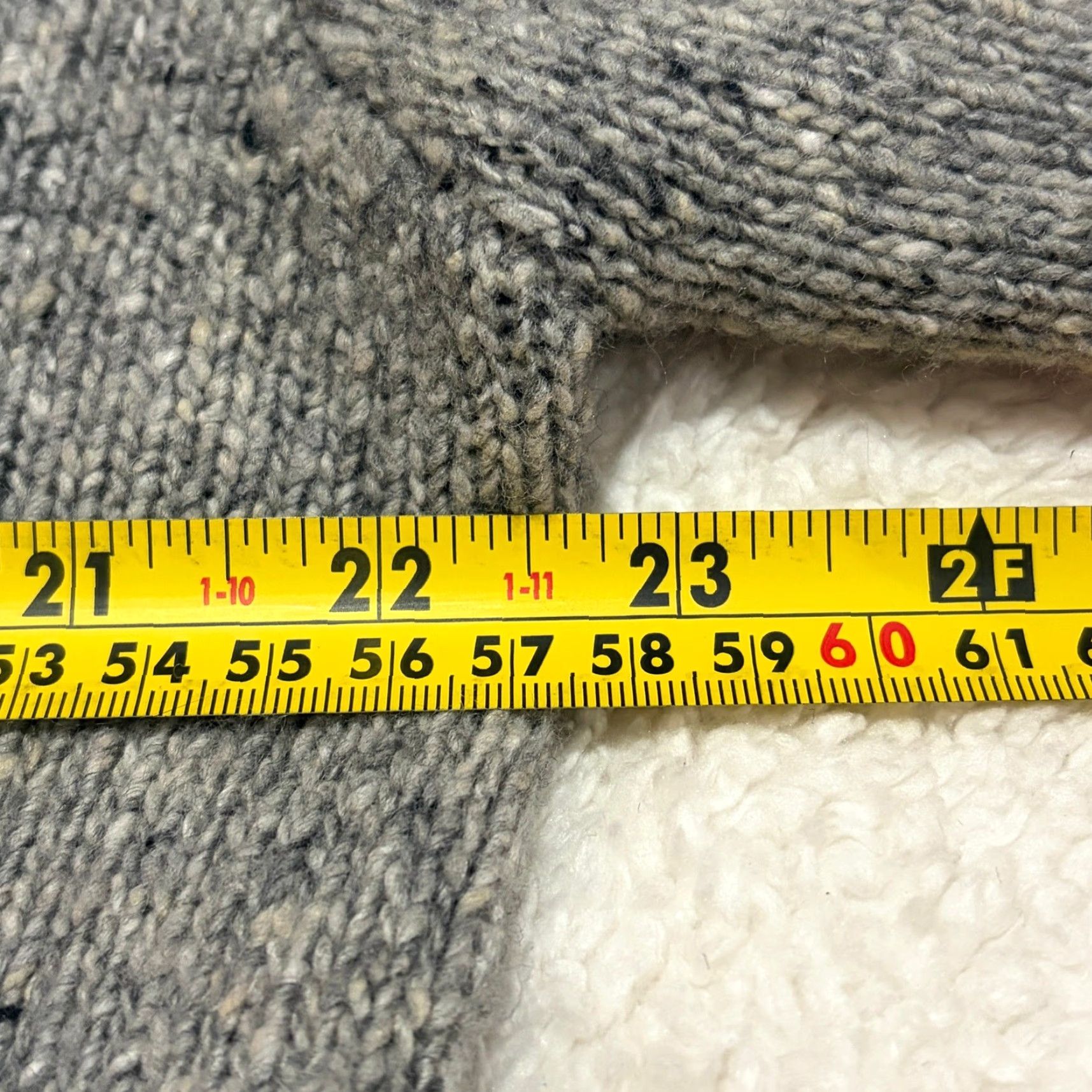 Vintage Luca Nobili Sweater Men Large Gray Heather Shawl Neck Cable Knit Pullover Italy Size US L / EU 52-54 / 3 - 6 Thumbnail