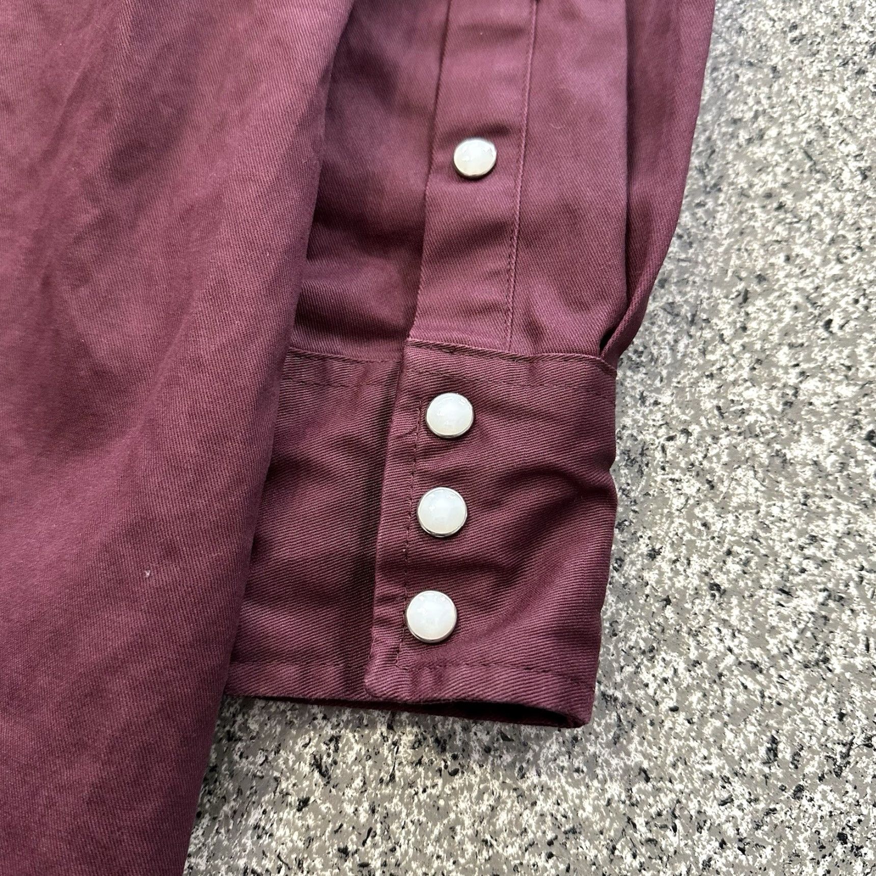Wrangler VINTAGE Wrangler Cowboy Cut Western Shirt Pearl Snap Mens XXLT Firm Finish Twill Maroon Size US XXL / EU 58 / 5 - 5 Thumbnail