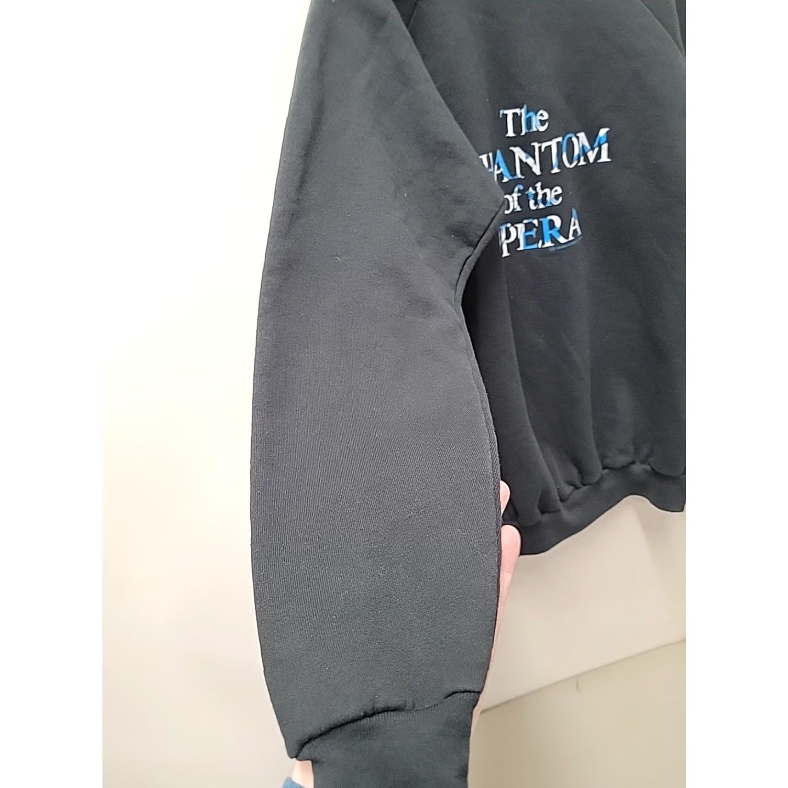 Fruit Of The Loom VINTAGE Fruit of the Loom Sweatshirt Mens XL Black Graphic Print Crew Neck Long Sleeve Pullover 23 Chest 29 Length Size US L / EU 52-54 / 3 - 7 Thumbnail