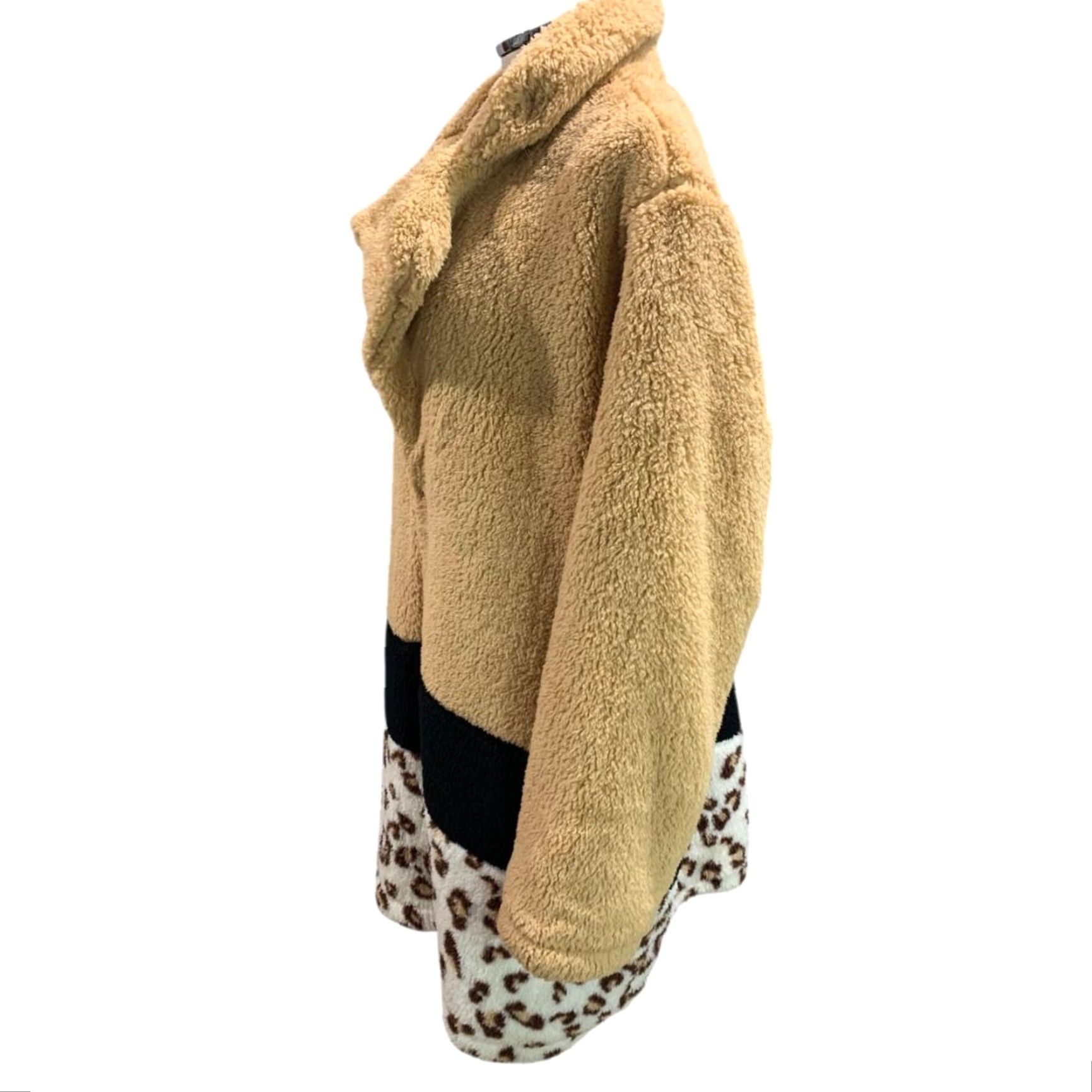 Jordan Brand K.Jordan 3X Womens Coat Plush Faux Fur Teddy Brown Polyester Basic Jacket Womens Size XXL / US 16-18 / IT 52-54 - 3 Thumbnail