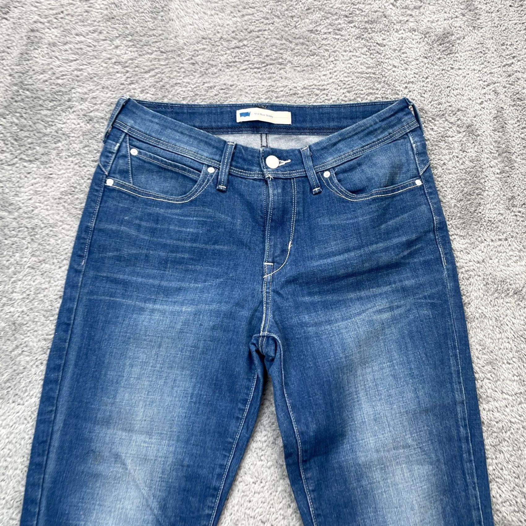 Levi's Levis Jeans Womens Blue Cropped Cotton Stretch Mid Rise Skinny Leg 30x24 Denim Size 30" / US 8 / IT 44 - 5 Thumbnail