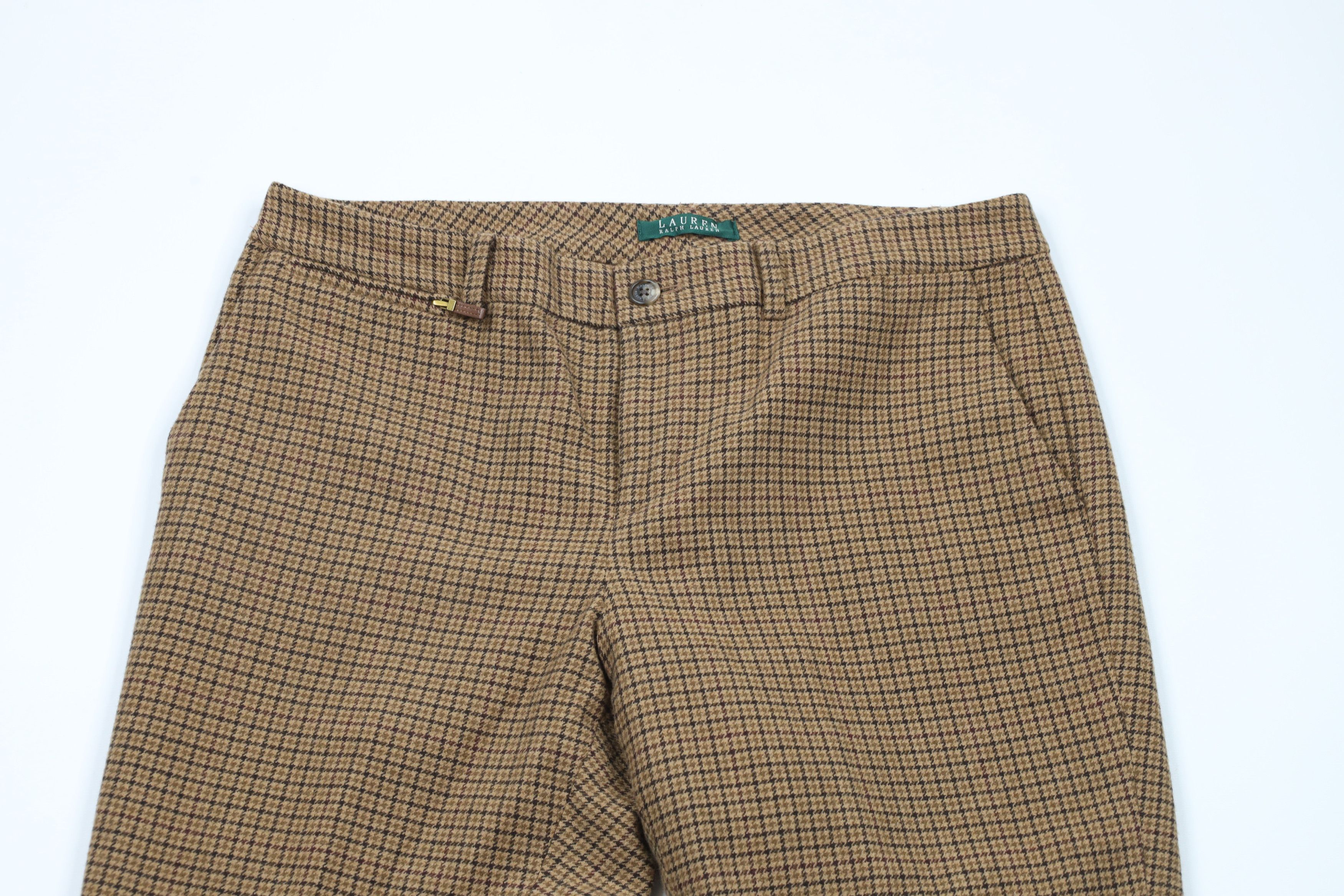 Ralph Lauren × Vintage Vintage 90s Ralph Lauren Houndstooth Checkered Chino Pants Size 32" / US 10 / IT 46 - 2 Thumbnail