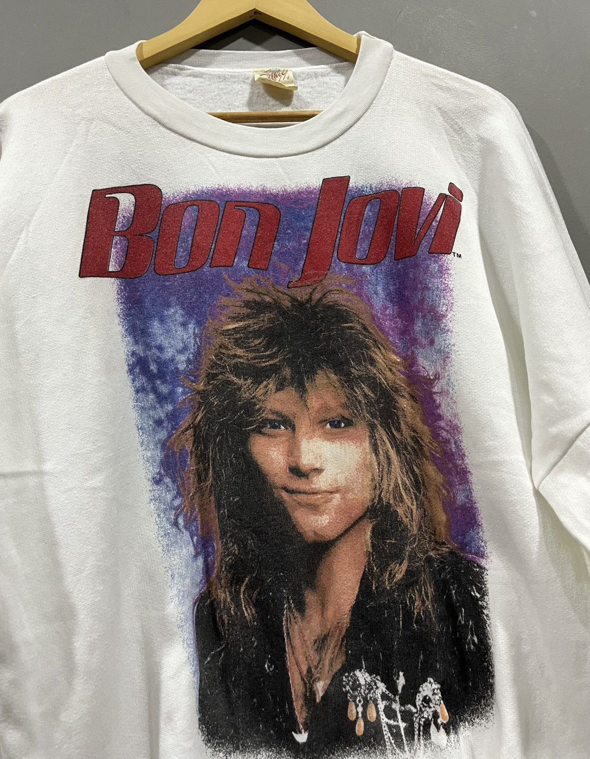 Band Tees Vintage 80s 1987 Bon Jovi Slippery When Wet Tour Sweatshirt Size US XL / EU 56 / 4 - 3 Thumbnail