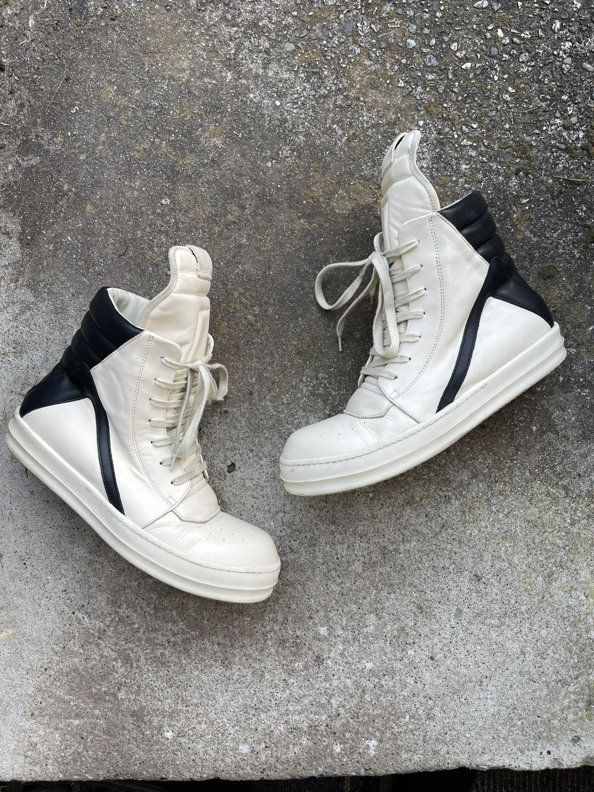 Rick Owens Rick Owens FW20 Performa White Rubber Taped Geobasket