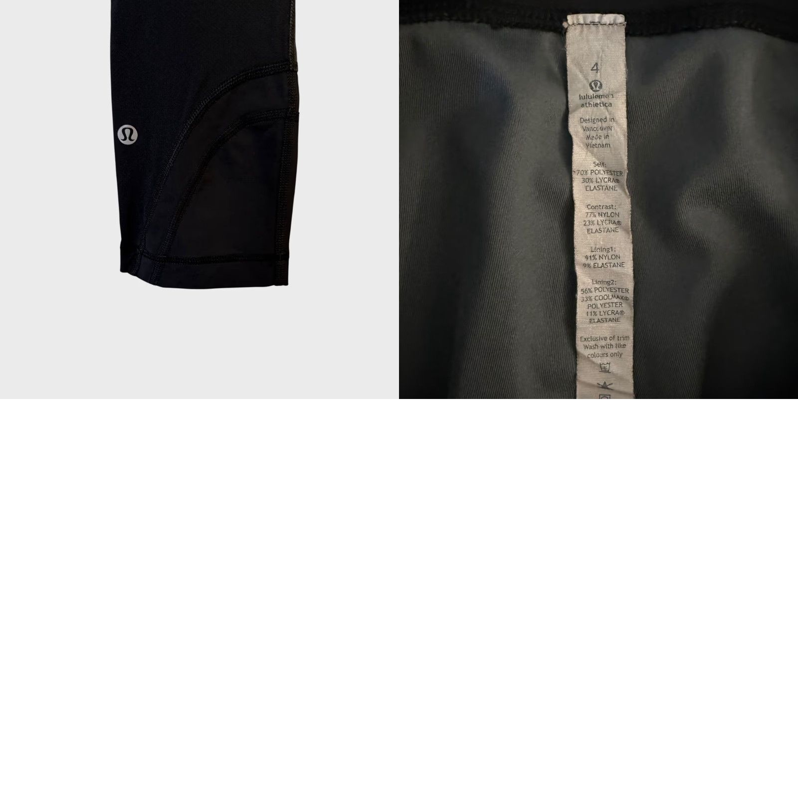 Lululemon Lululemon Cropped Athletic Leggings Black Camo Women's 4 Running Activewear Yoga Size 27" / US 4 / IT 40 - 8 Thumbnail