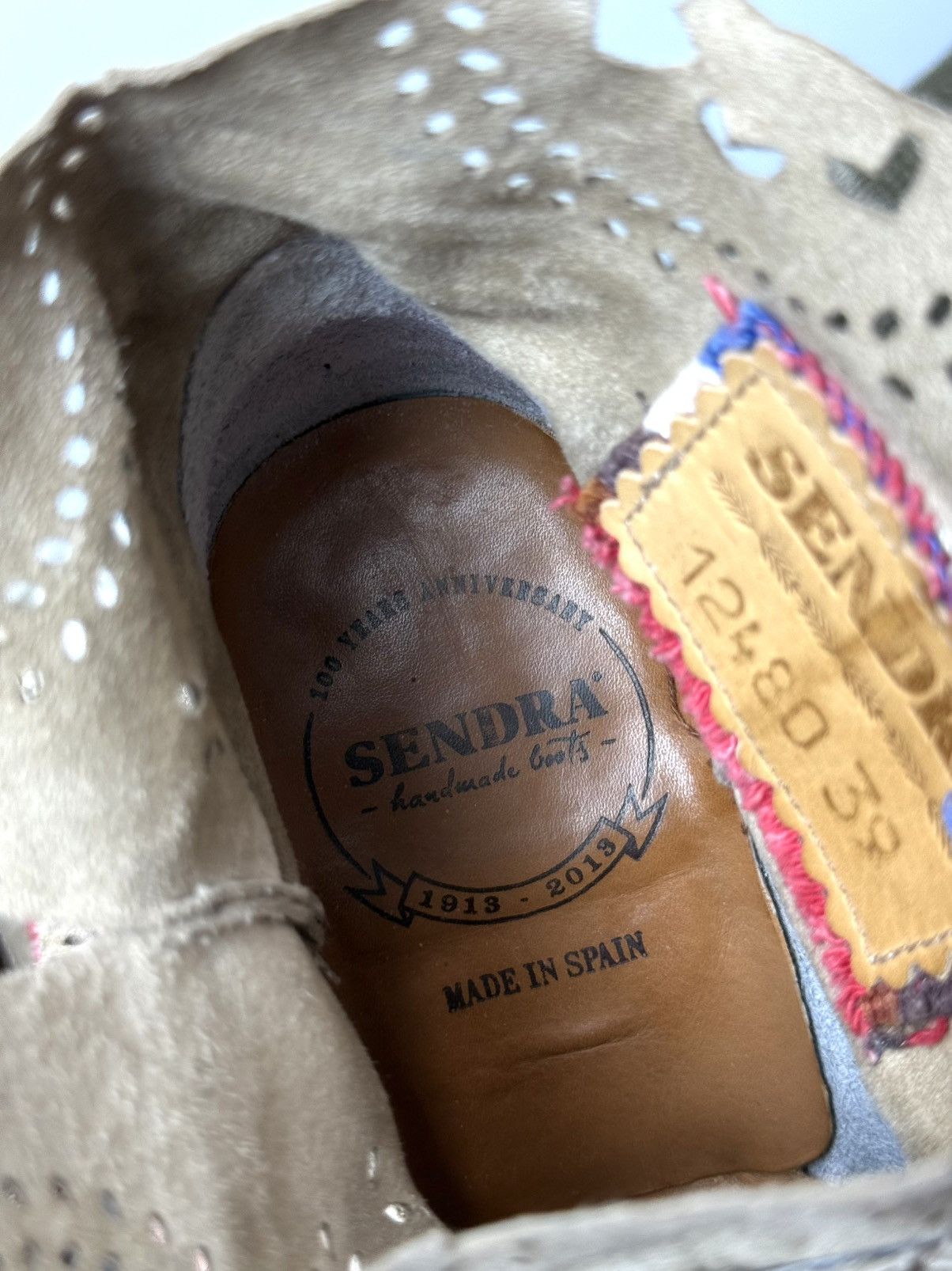Cowboy Equipment Rare! Vintage Sendra Suede Boots Cowboy Avant Garde Size US 8 / IT 38 - 13 Thumbnail