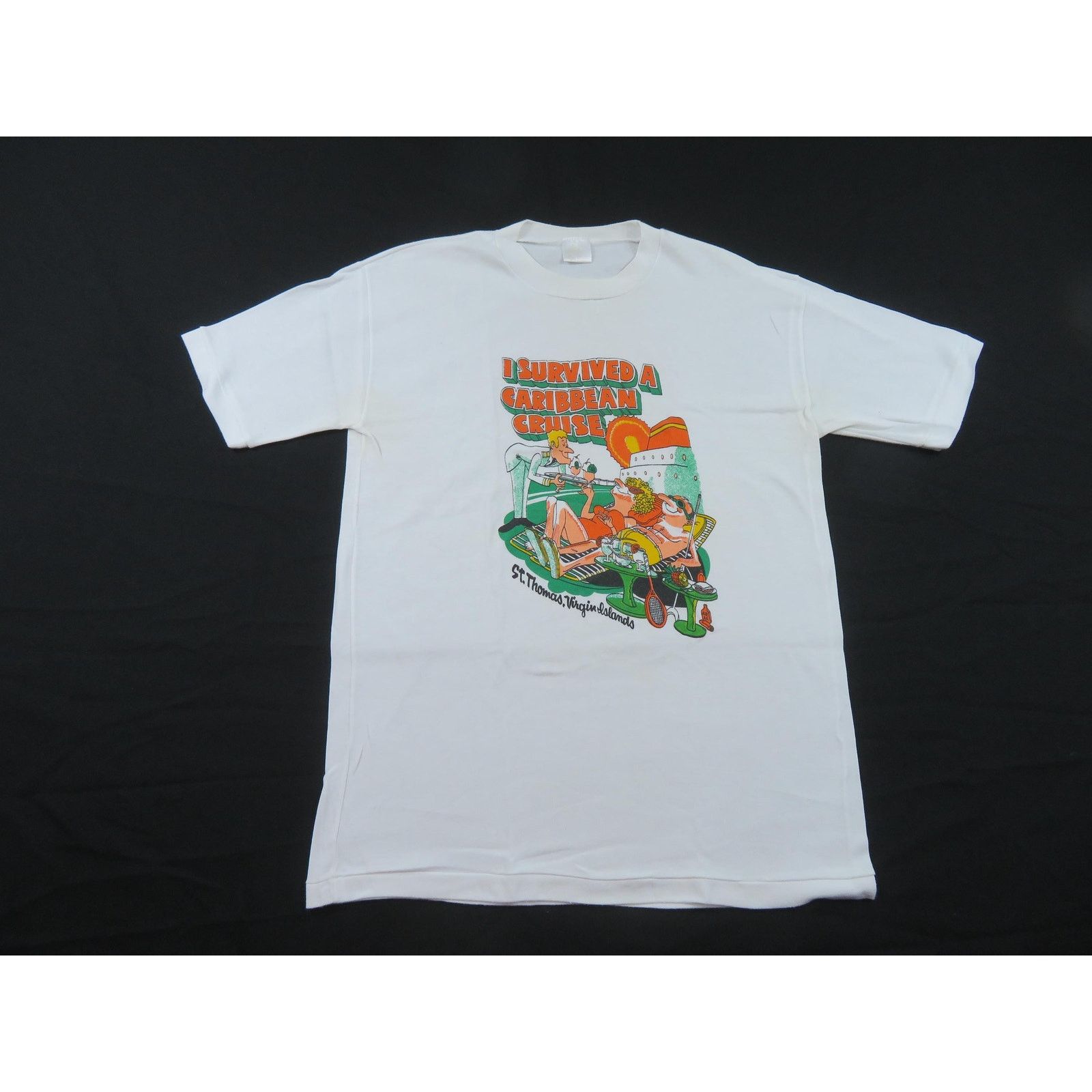 Other I Survived a Caribbean Cruise St. Thomas T-Shirt Sz L 1990s Size US L / EU 52-54 / 3 - 1 Thumbnail