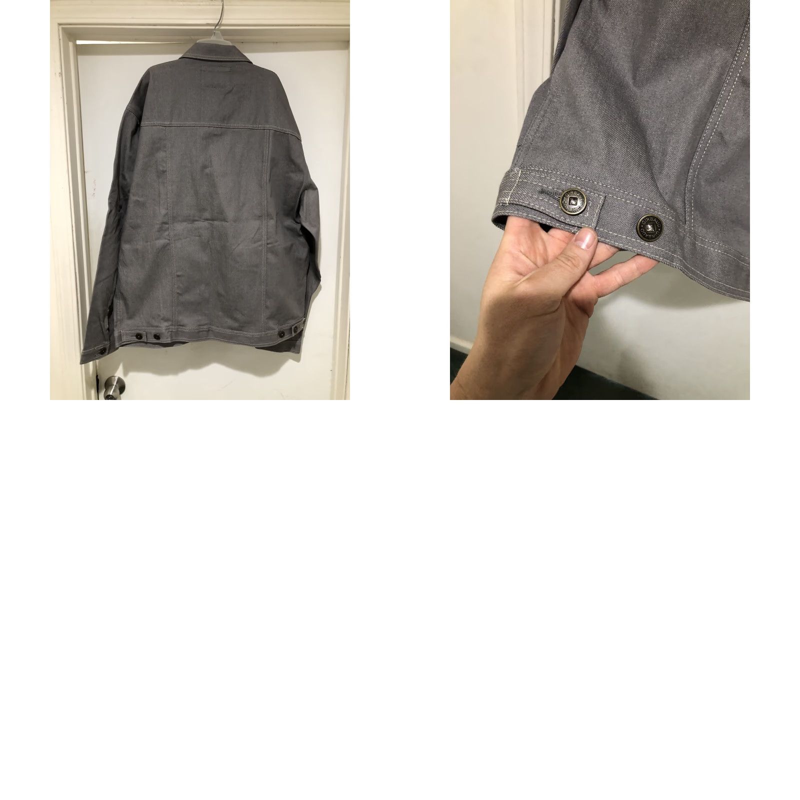 Denime VINTAGE Girbaud X Front Denim Jacket Gray 2XL Men Jacket Biker 90s Distressed Casual Front Pocketed - 2000s Marithe Francois Girbaud Size US 39 - 9 Thumbnail