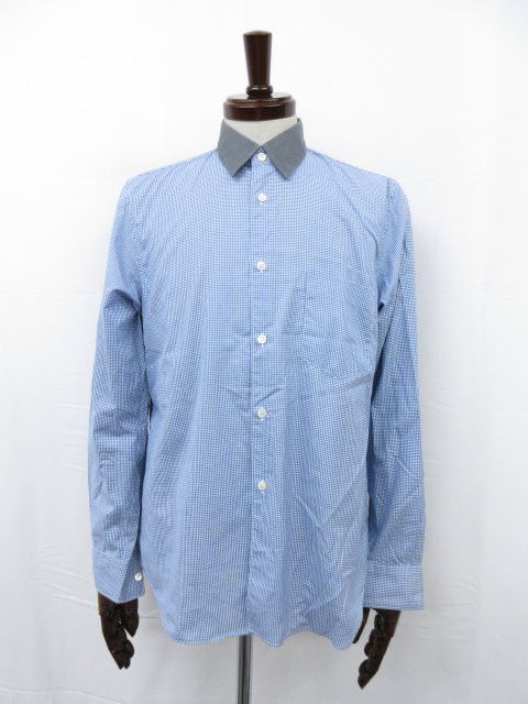 Comme des Garcons SHIRT Shirt Check Pattern Button Up Long Sleeve Navy x White Size US S / EU 44-46 / 1 - 1 Thumbnail