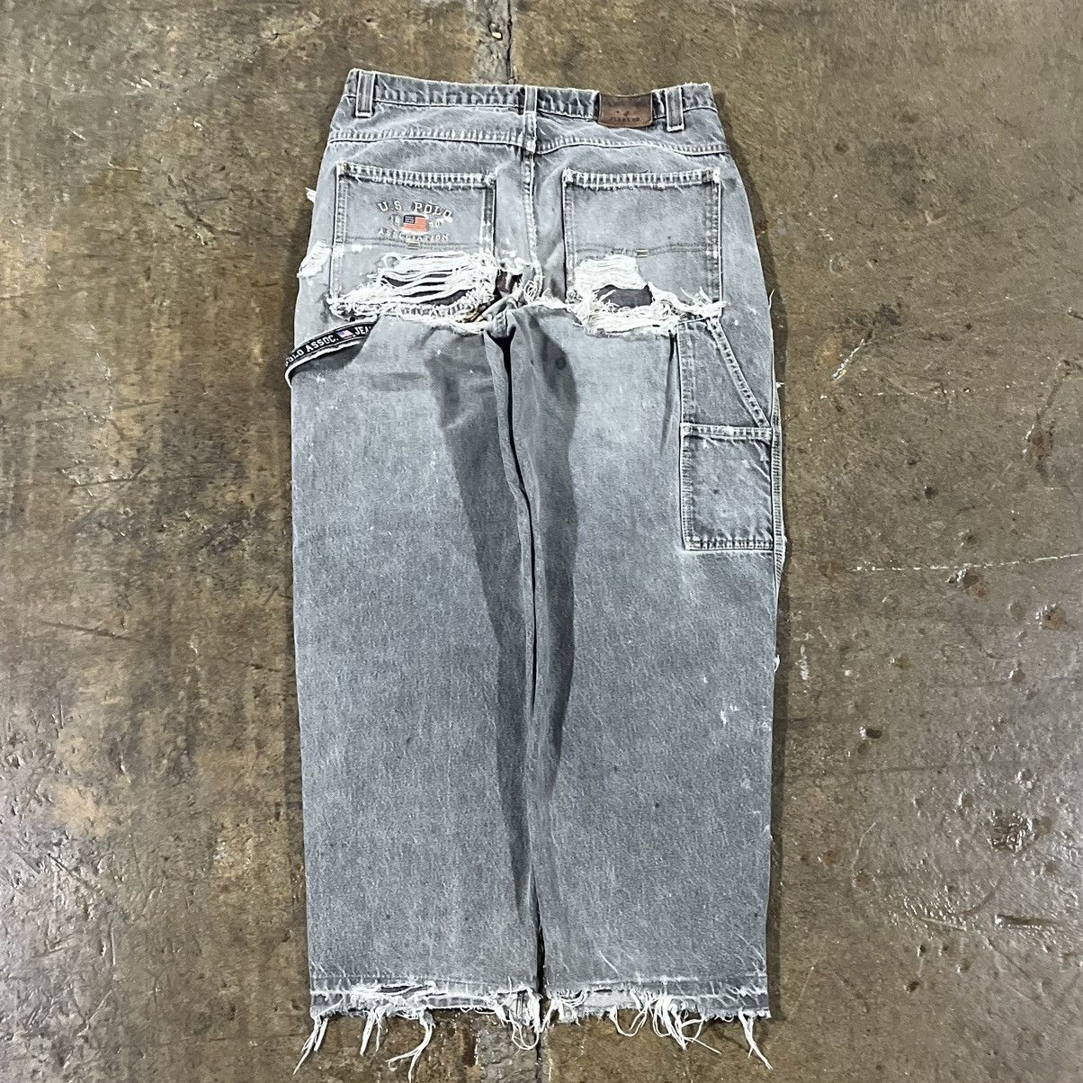 JNCO × Southpole × Vintage Crazy Vintage Y2K Thrashed Carpenter Jeans Skater Wide Leg Size US 34 / EU 50 - 1 Thumbnail