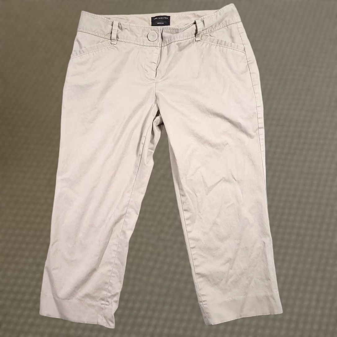 Vintage The Limited Drew Fit Dress Pants Capri Womens 8 Khaki Stretch Straight Leg Chino Capris Tall 8 Beige Women’s Pants Capri* Size 30" / US 8 / IT 44 - 1 Thumbnail