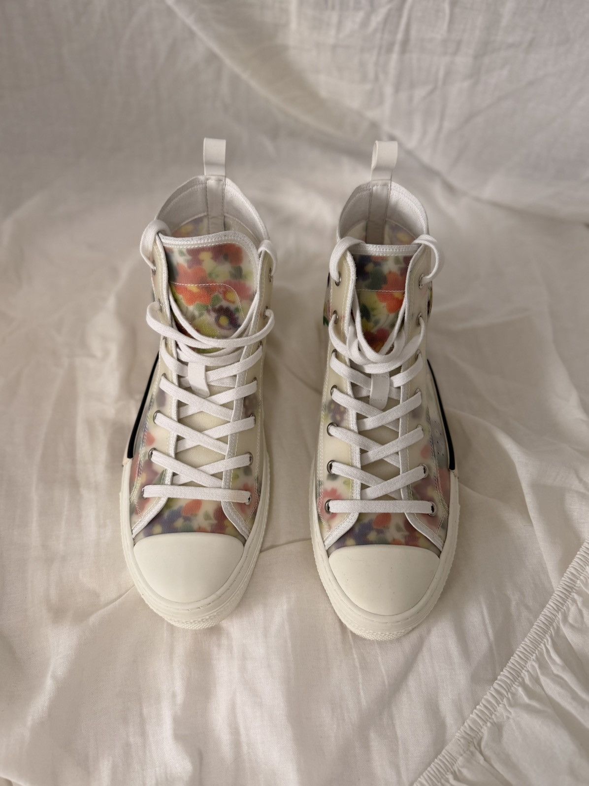 Dior Dior B23 High Top Lace Up Floral Sneakers Size US 10 / EU 43 - 1 Thumbnail