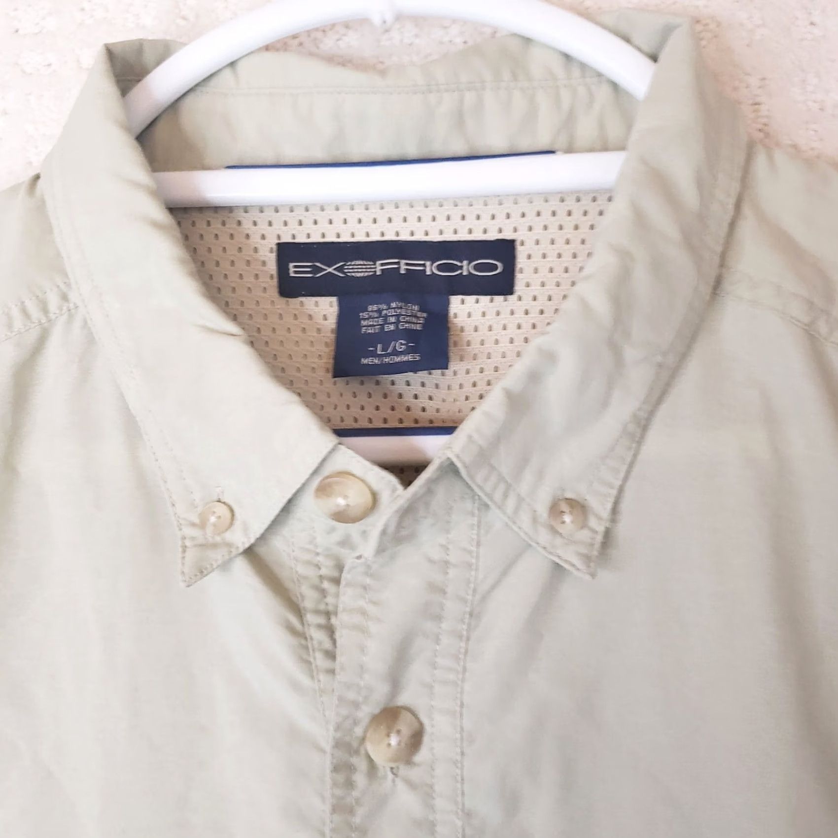 ExOfficio ExOfficio Shirt Mens L Light Green Button-Up Long Sleeve Vented Fishing Camp Shirt Size US L / EU 52-54 / 3 - 5 Thumbnail