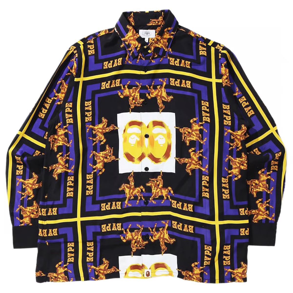 Bape Bape Double Ape Head Relaxed Shirt Black 2021 Size US S / EU 44-46 / 1 - 1 Thumbnail