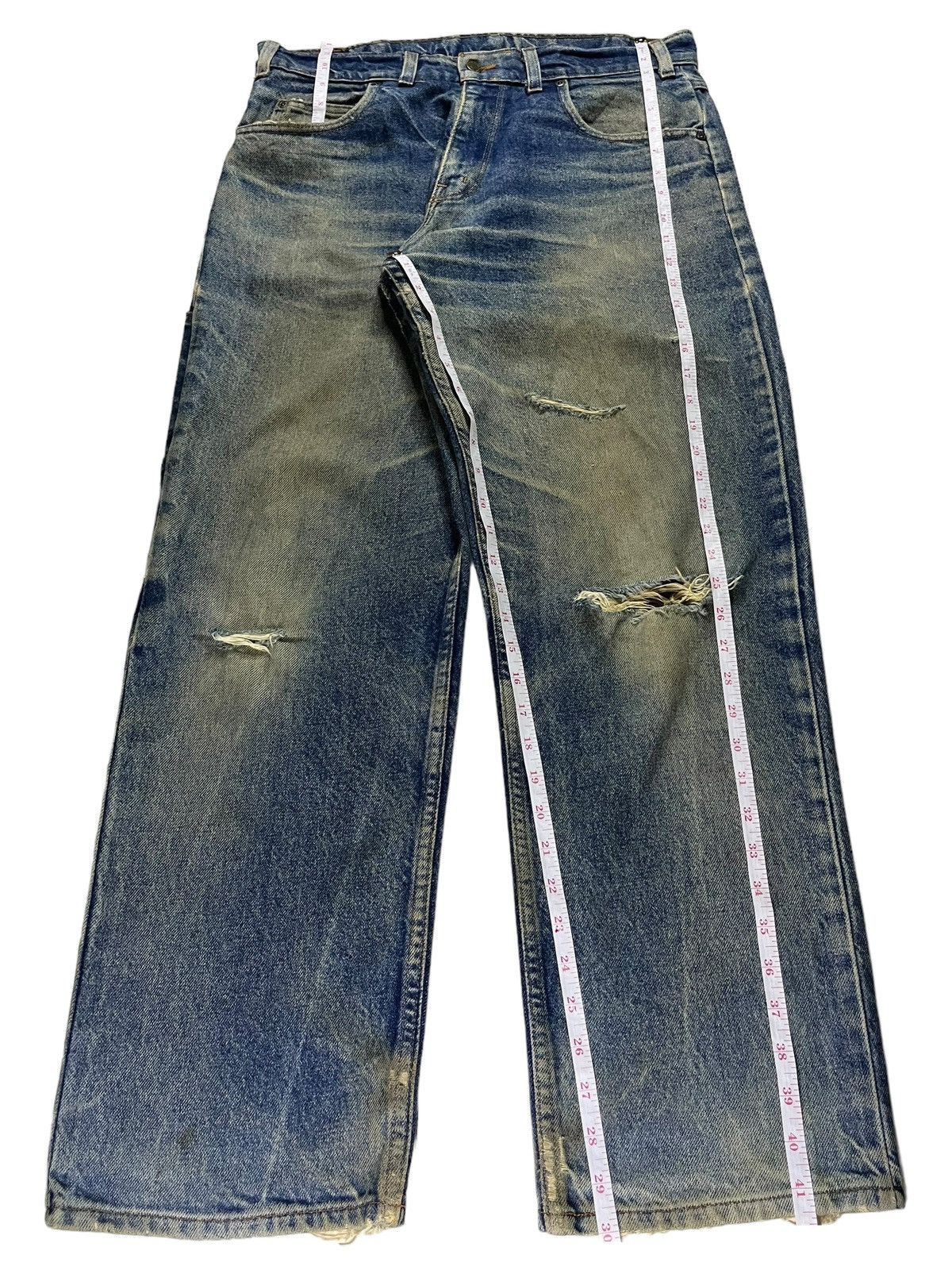 Japanese Brand Vintage Japanese Brand Mud Wash Carpenter Distressed Jeans Size US 35 - 12 Thumbnail