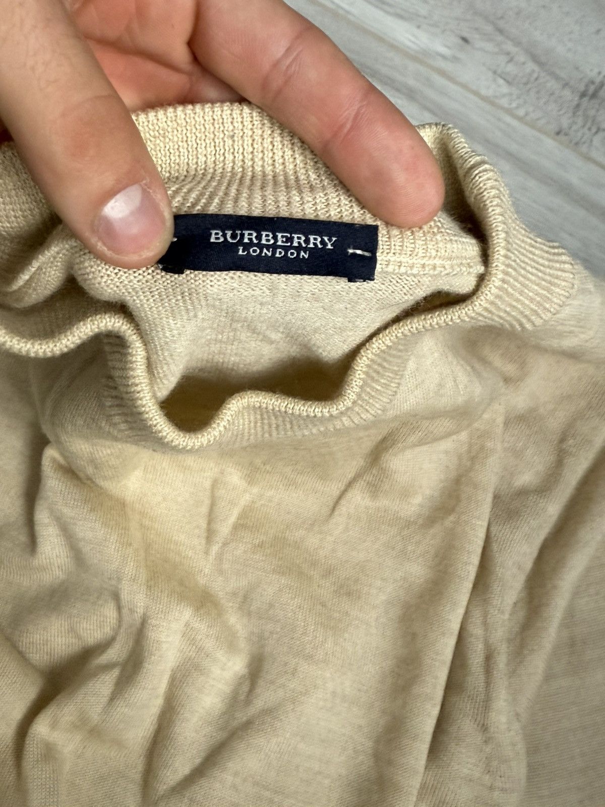 Burberry × Vintage Vintage Burberry wool sweater 90’s crewneck Size US XXL / EU 58 / 5 - 5 Thumbnail