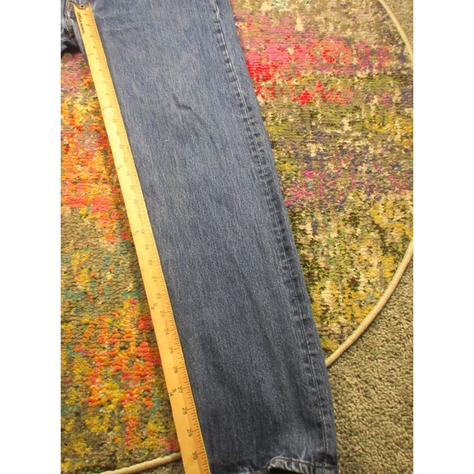 Levi's VINTAGE Levis 501 Jeans 36x32 Original Fit Denim Pants Mens Blue Button Fly 5-Pocket Classic Straight Size US 36 / EU 52 - 7 Thumbnail