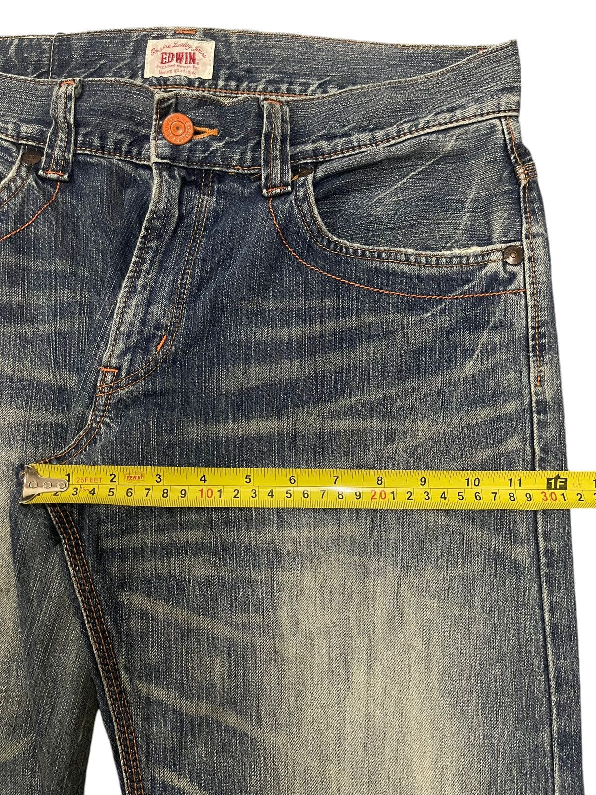 Edwin Vintage 90s Edwin Faded Wash Style Distress Loose Jeans Size US 36 / EU 52 - 14 Thumbnail