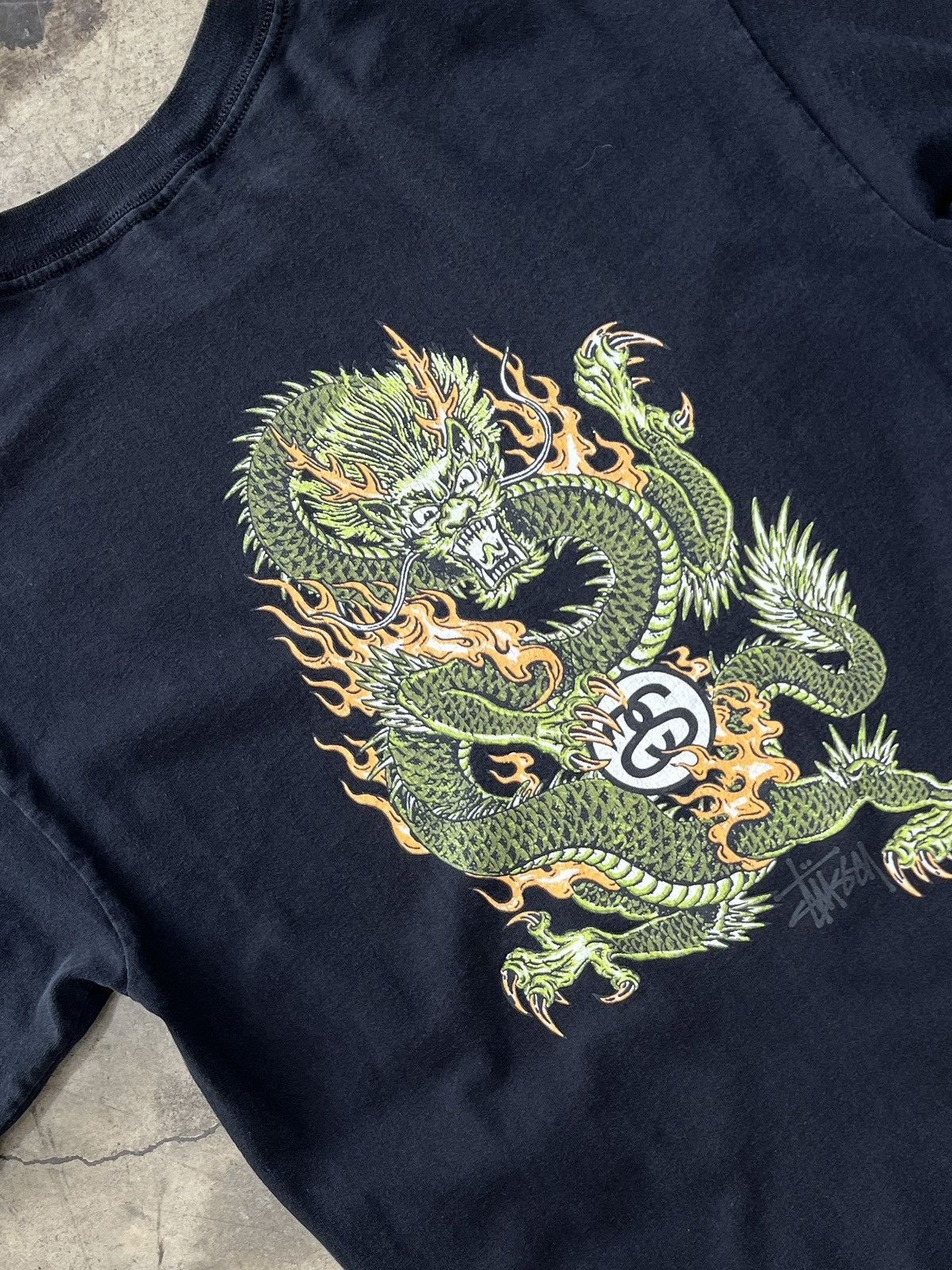 Stussy 90s Stussy Dragon Flame MiUSA Tee Single Stitch Large Size US L / EU 52-54 / 3 - 1 Thumbnail