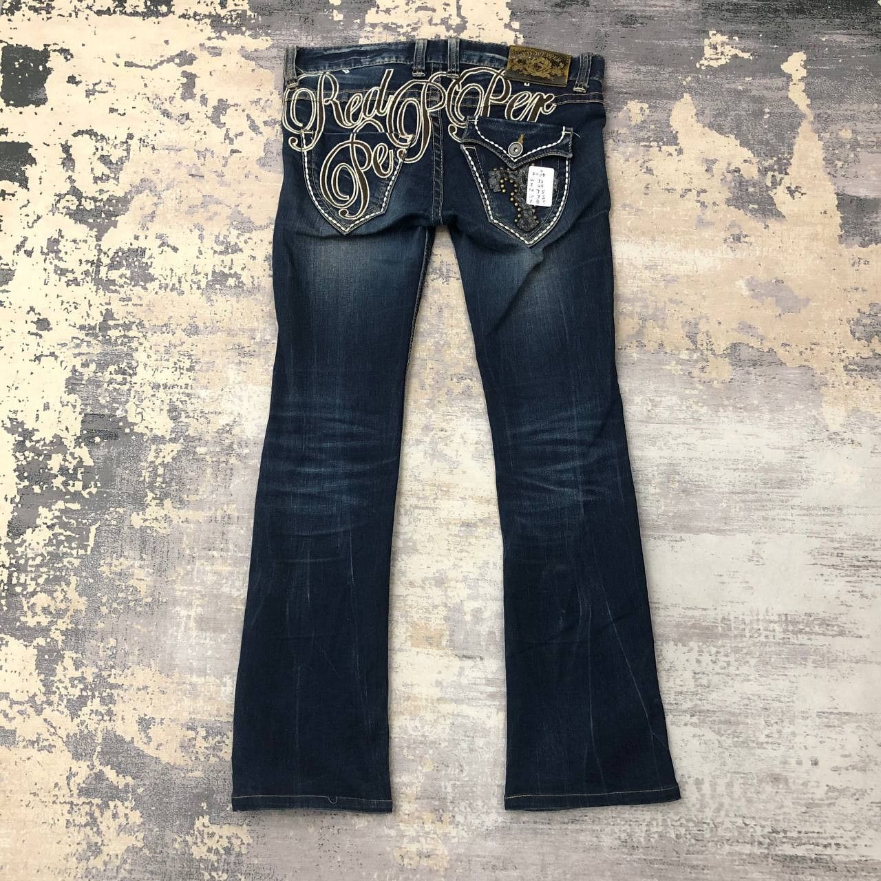 Japanese Brand P808 RED PEPPER FLARED JAPAN JEANS Size 32" / US 10 / IT 46 - 1 Thumbnail