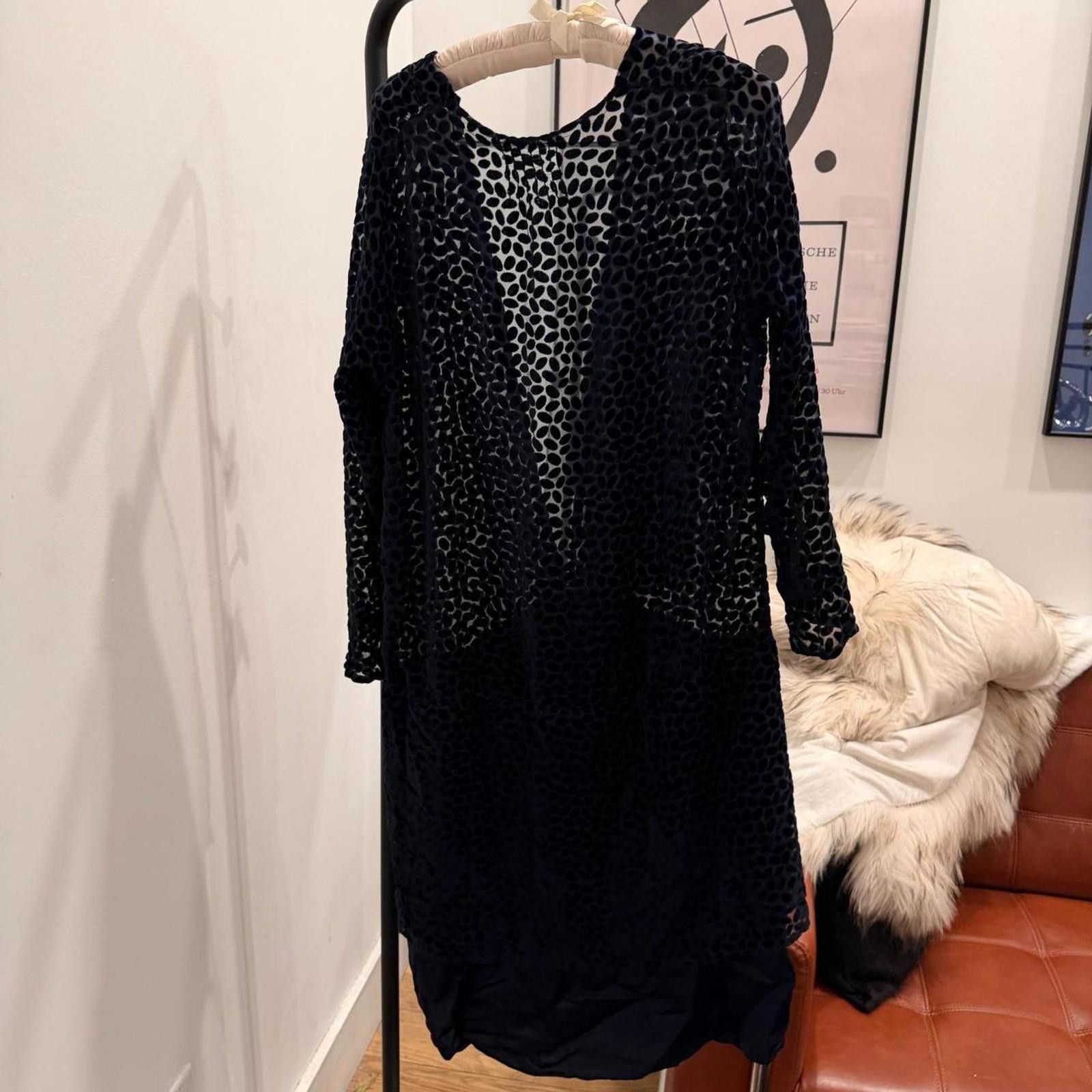 Other Antique 20s Silk Burnout Velvet Plunge Dress Flapper Devoré Size S / US 4 / IT 40 - 8 Thumbnail
