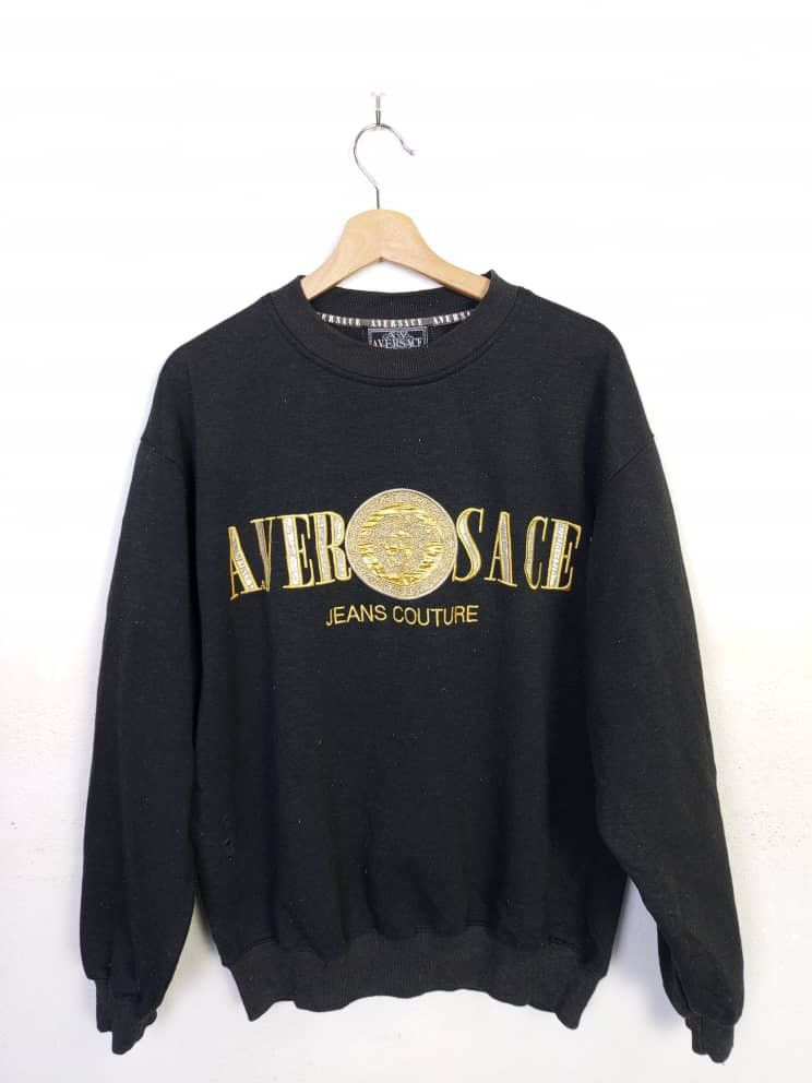 Designer × Versace × Vintage 90's A.VERSACE Versace embroidered logo sweatshirt Size US M / EU 48-50 / 2 - 1 Thumbnail