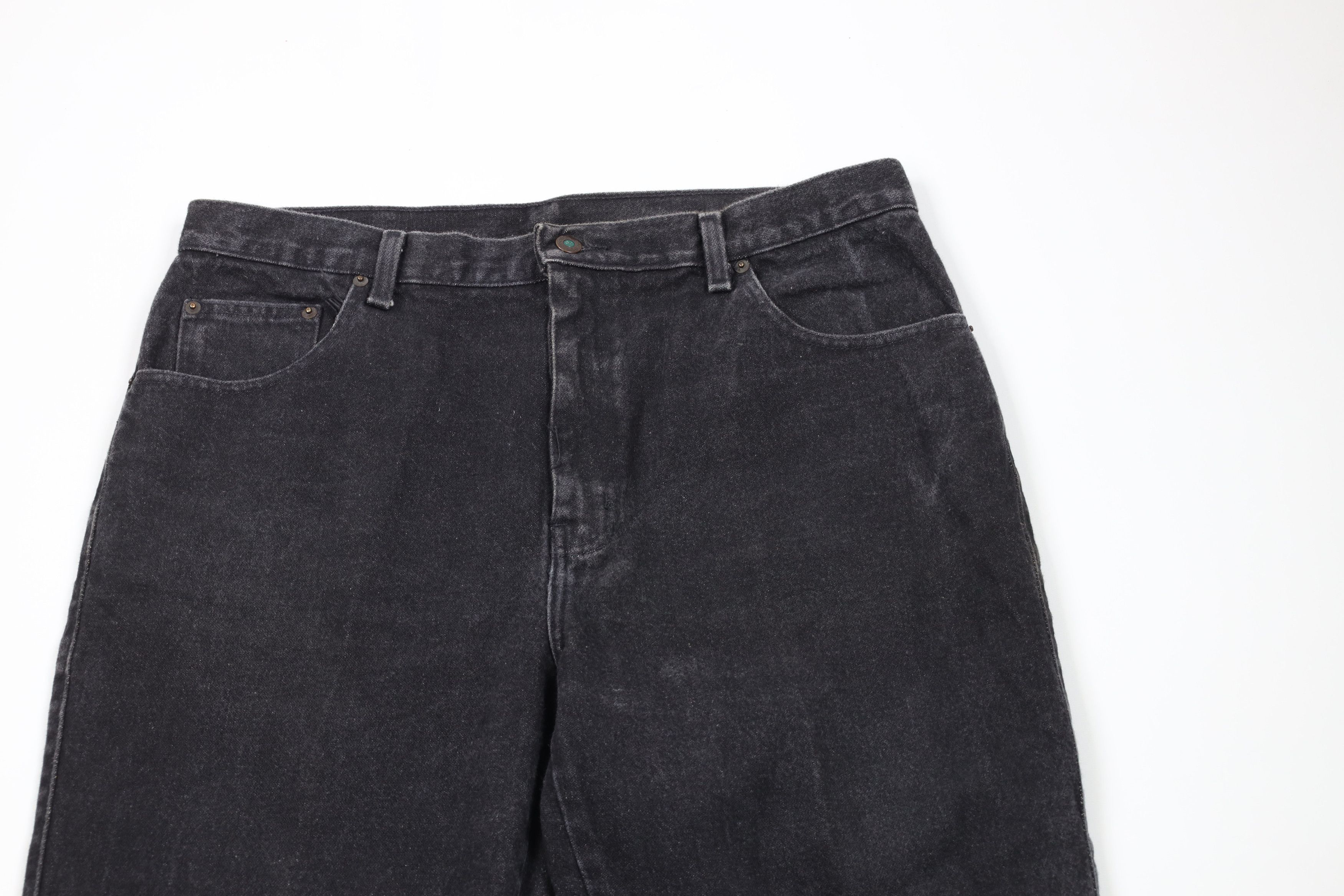 Vintage Vintage 90s Streetwear Relaxed Tapered Leg Denim Jeans Black Size US 36 / EU 52 - 2 Thumbnail