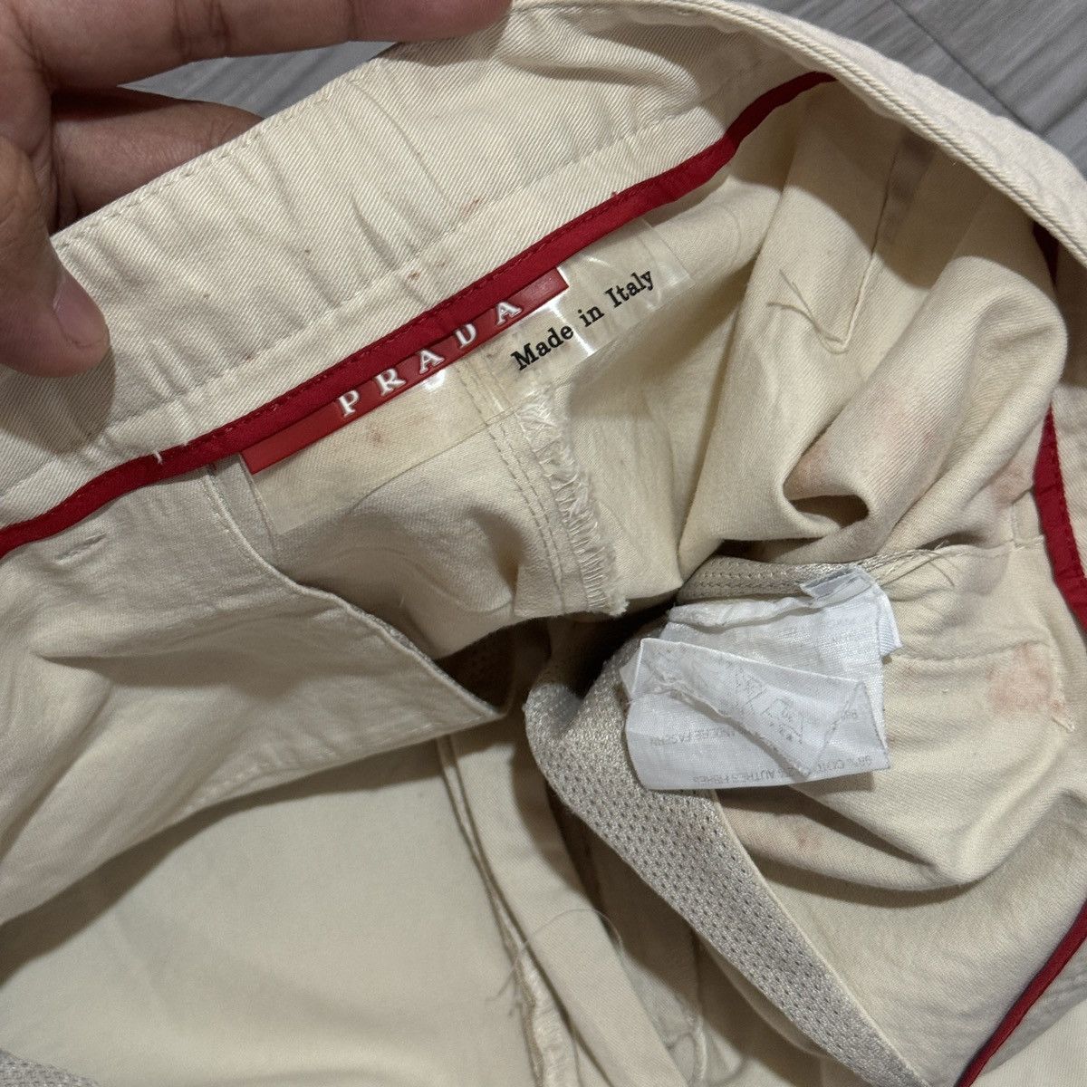Prada Prada Cream Chinos Pants Size US 30 / EU 46 - 9 Thumbnail