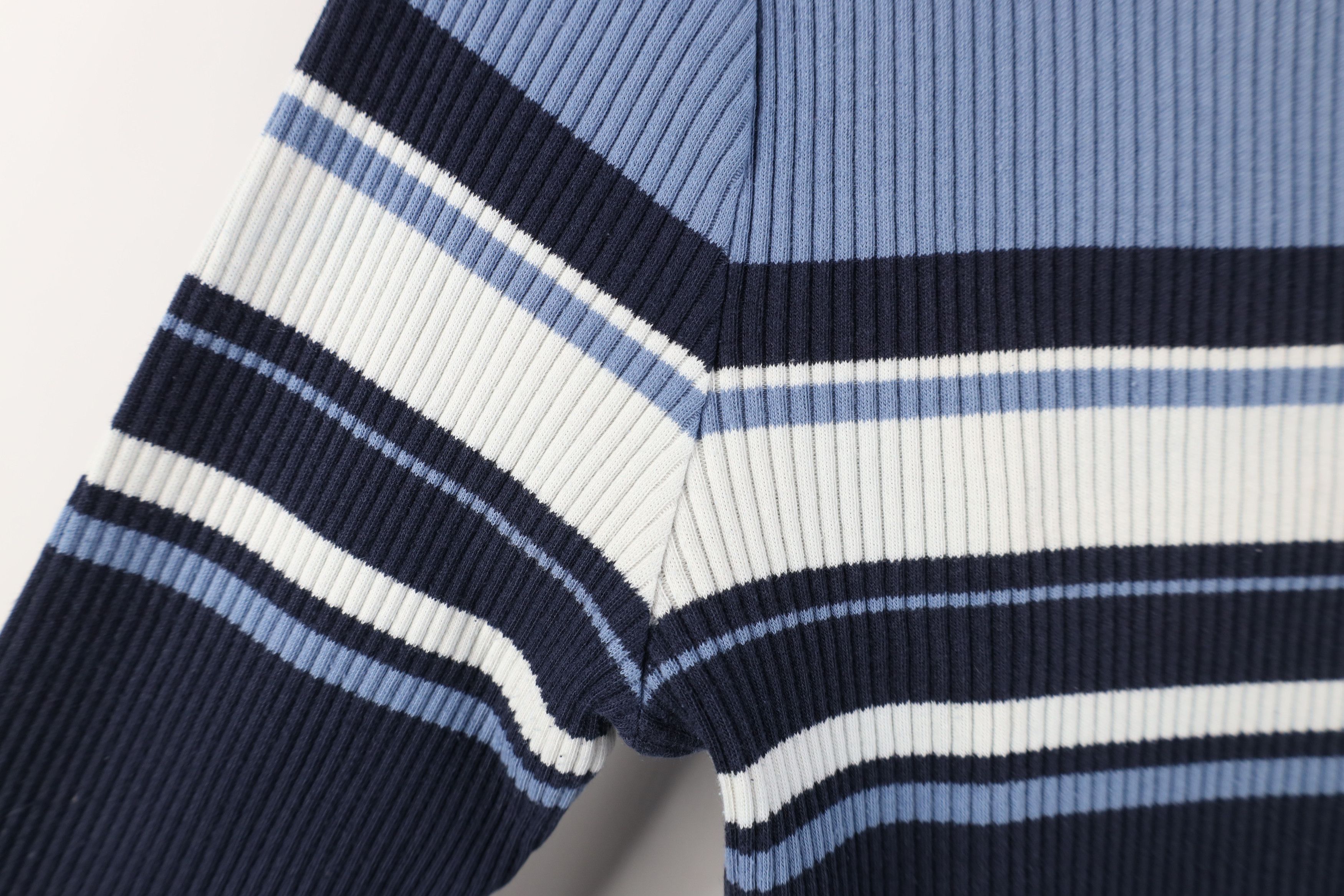 Vintage Vintage 90s Y2K Dawsons Creek Striped Knit Turtleneck Shirt Size L / US 10 / IT 46 - 6 Thumbnail