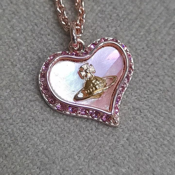 Vivienne Westwood Vivienne Westwood Heart Glass Pearl Necklace Size ONE SIZE - 3 Thumbnail