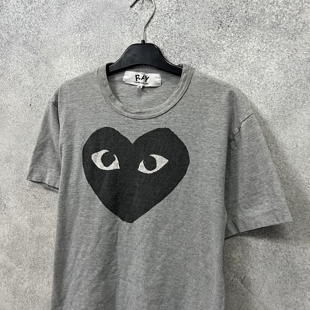 Comme des Garcons PLAY Play Comme des Garçons T-Shirt Big Logo Grey Size M Size US M / EU 48-50 / 2 - 2 Thumbnail