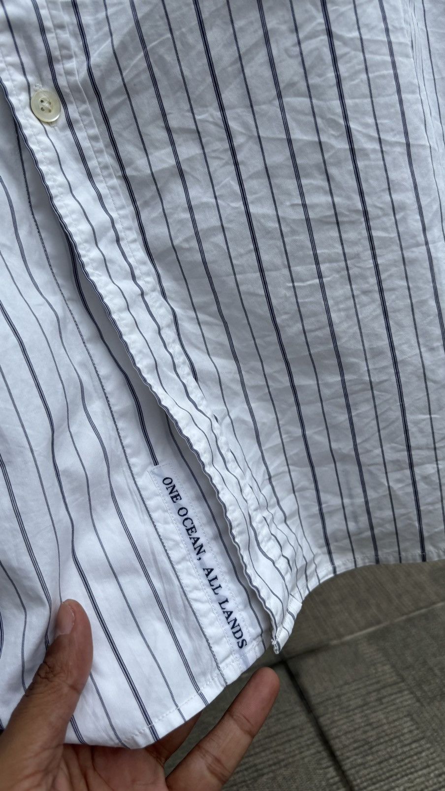 Nanamica Nanamica Regular Collar stripe shirts Size US XL / EU 56 / 4 - 5 Thumbnail