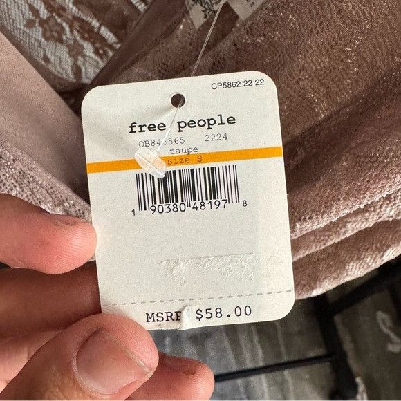 Free People NWT FREE PEOPLE INTIMATELY TAUPE TAN BODYSUIT SZ SMALL Size S / US 4 / IT 40 - 3 Thumbnail