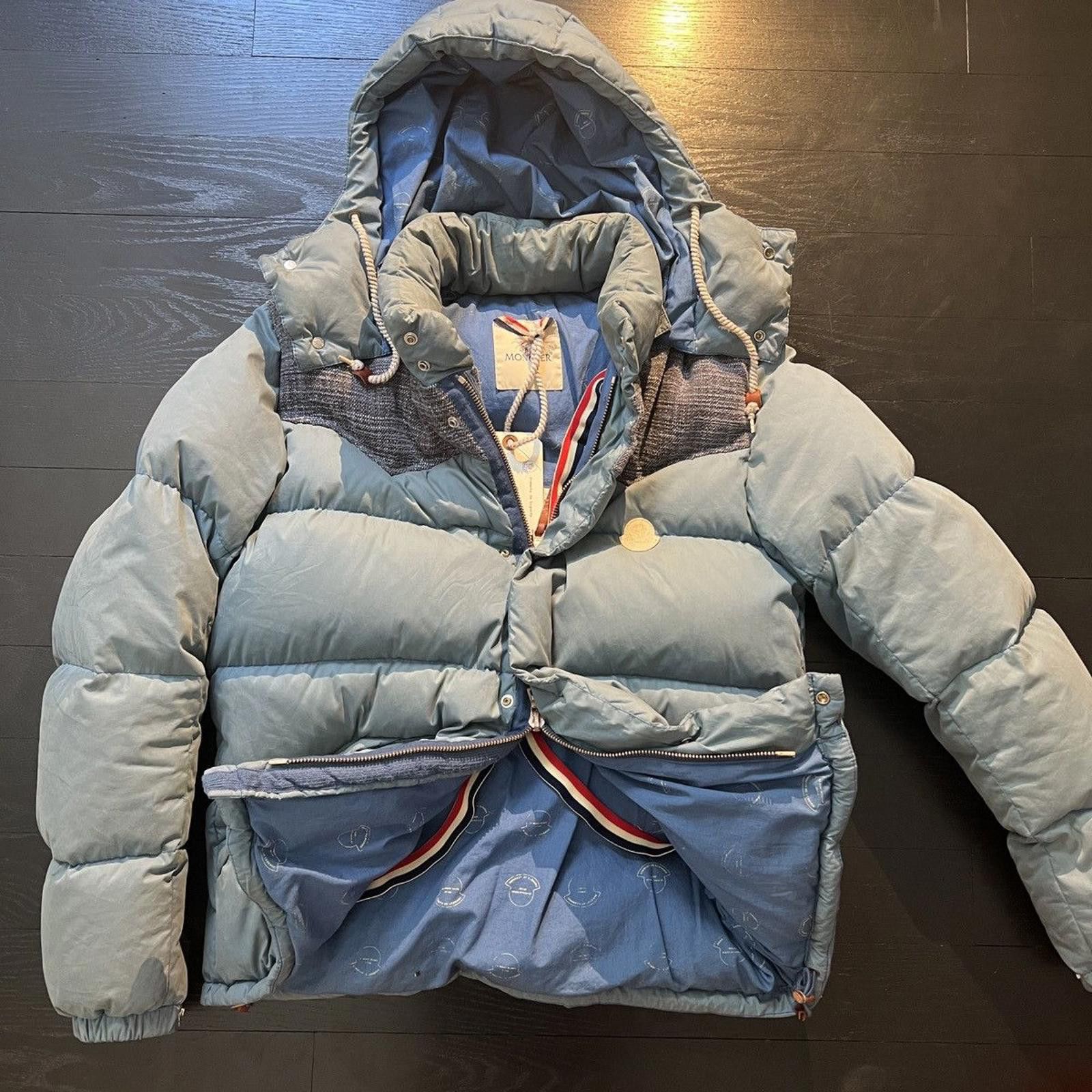 Other AW 2011 Moncler x Vivism Blue Woven Down Puffer Jacket Size US L / EU 52-54 / 3 - 7 Thumbnail