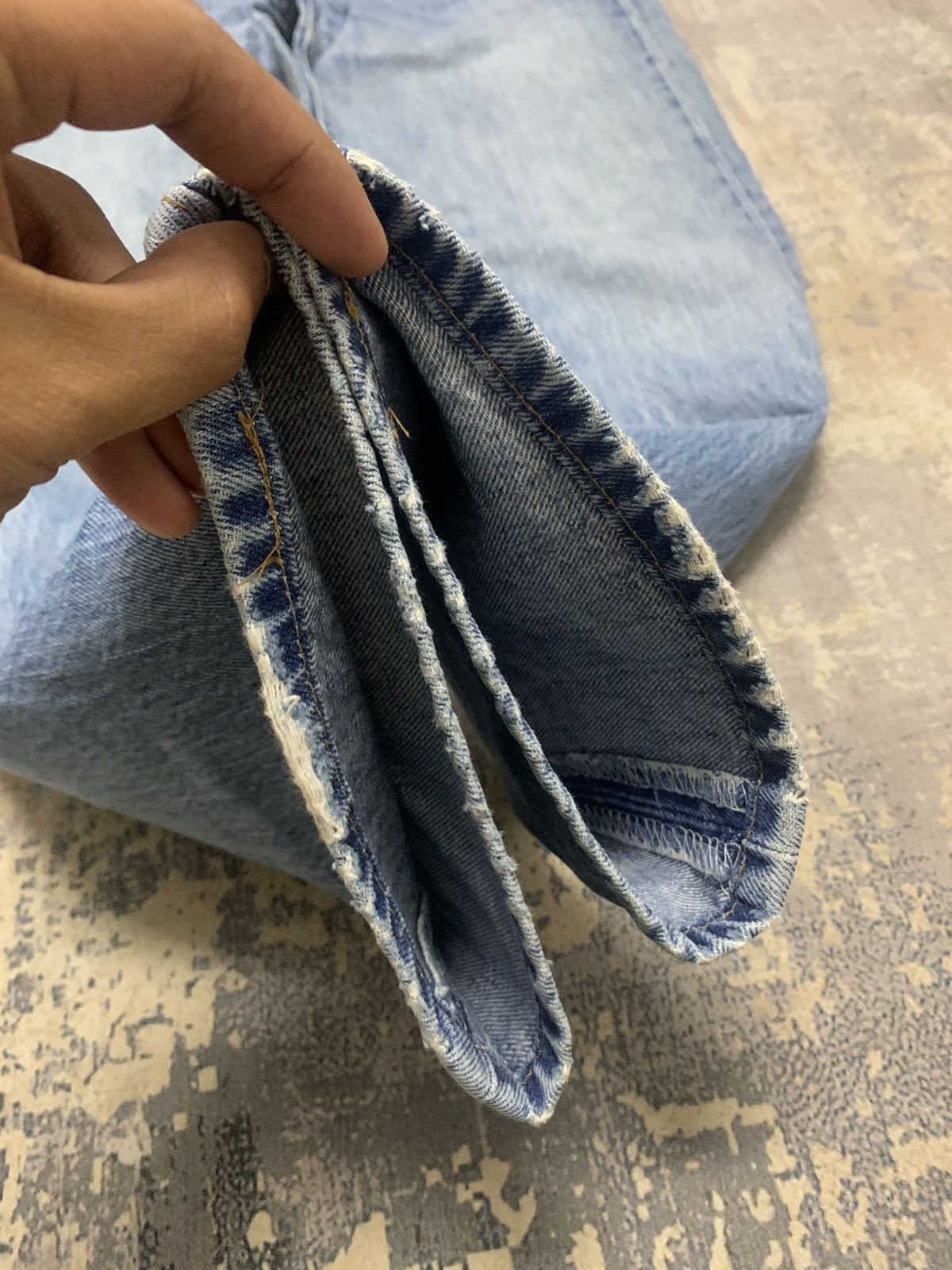 Levi's Vintage Y2K Levis 501 Repaired Denim Jeans W28 Size US 28 / EU 44 - 6 Thumbnail