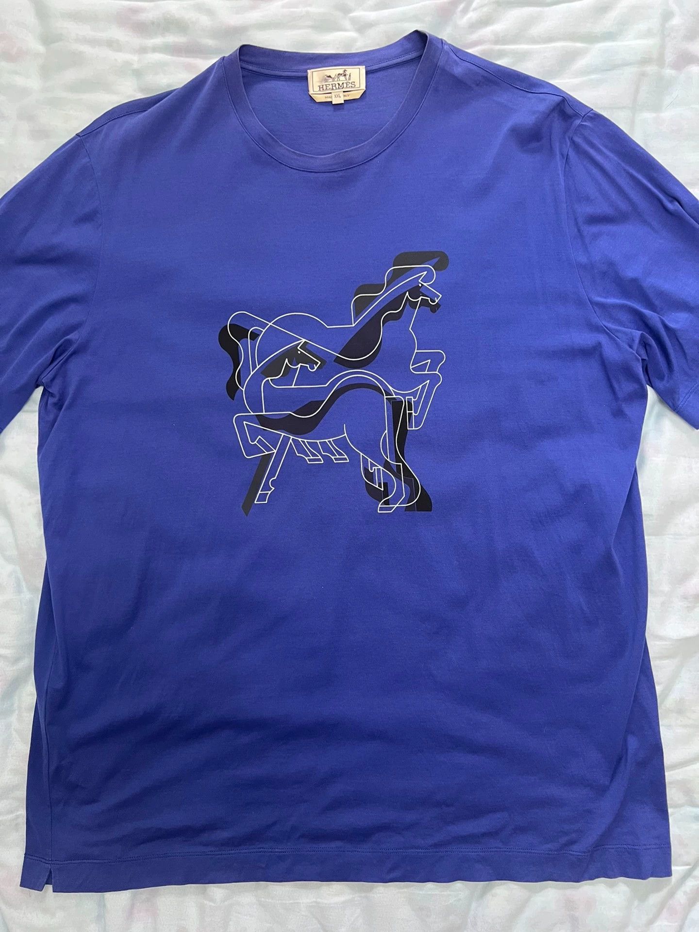 Hermes Hermes Basic White T-Shirt Men's L Size US XXL / EU 58 / 5 - 1 Thumbnail