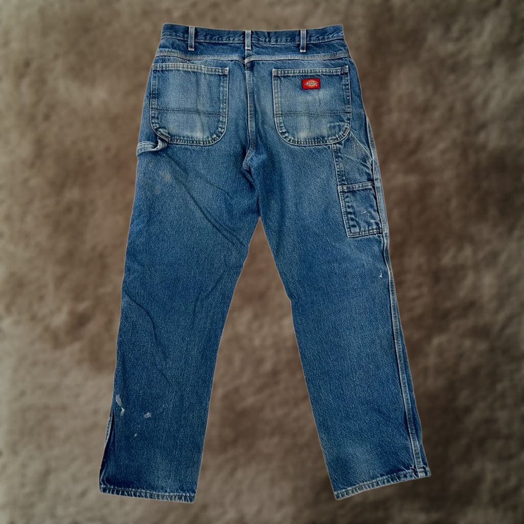Dickies VINTAGE Dickies Carpenter Jeans Denim Workwear 32x30 Faded Distressed 874 Blue Jeans Mens Regular Straight Workwear 70s Grunge USA Dickies 874 Size US 36 / EU 52 - 1 Thumbnail