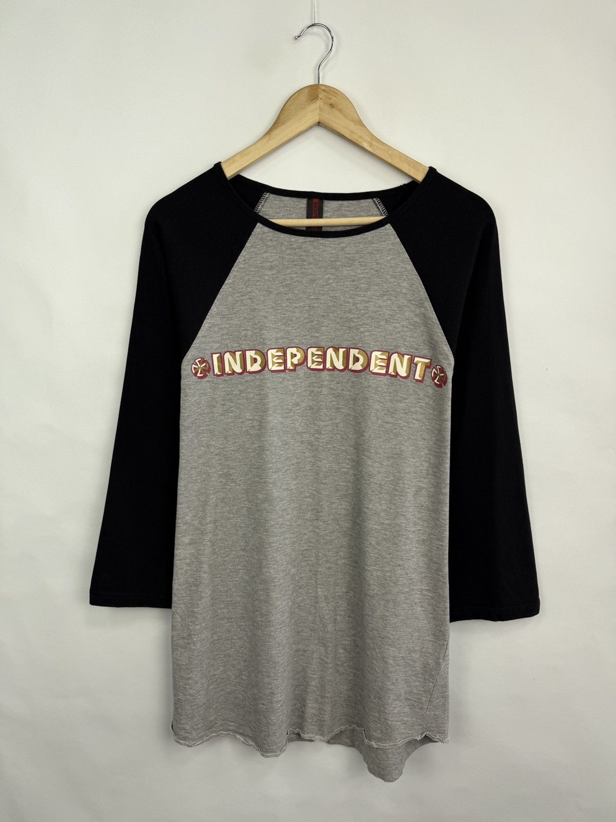 Independent Truck Co. 🇺🇸 Vintage Y2K Independent Truck Company 3/4 Sleeve Retro Size US L / EU 52-54 / 3 - 4 Thumbnail