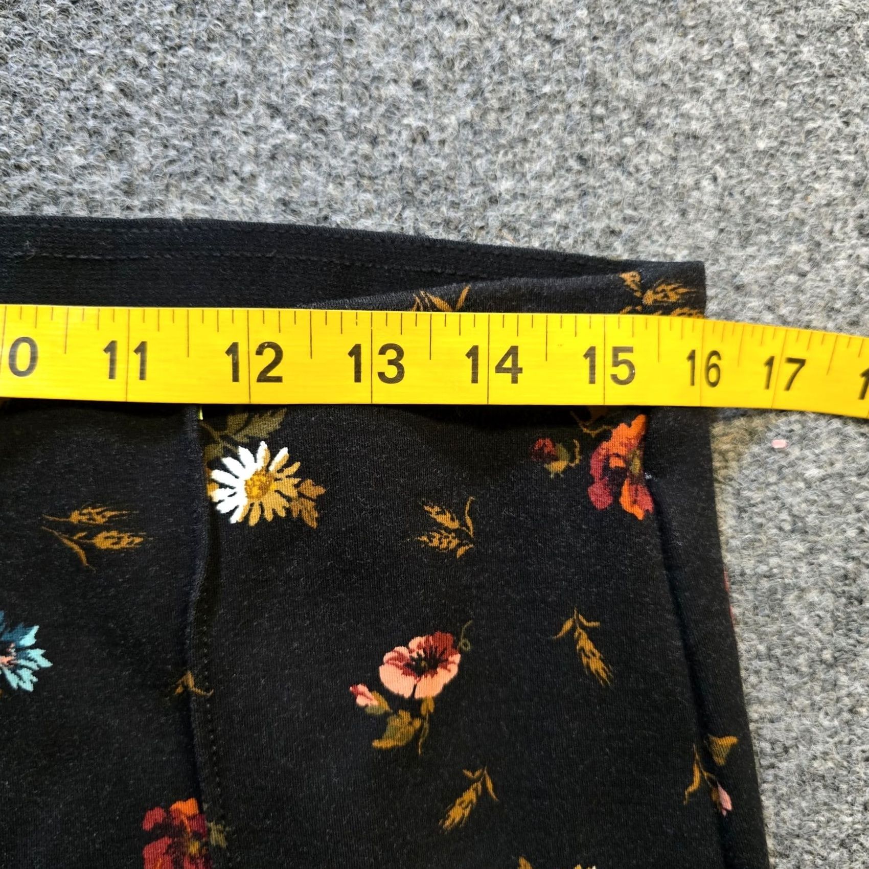 Vintage Maeve Pants Womens Black Flare Crop Ankle Floral Stretch Casual Size 32" / US 10 / IT 46 - 4 Thumbnail