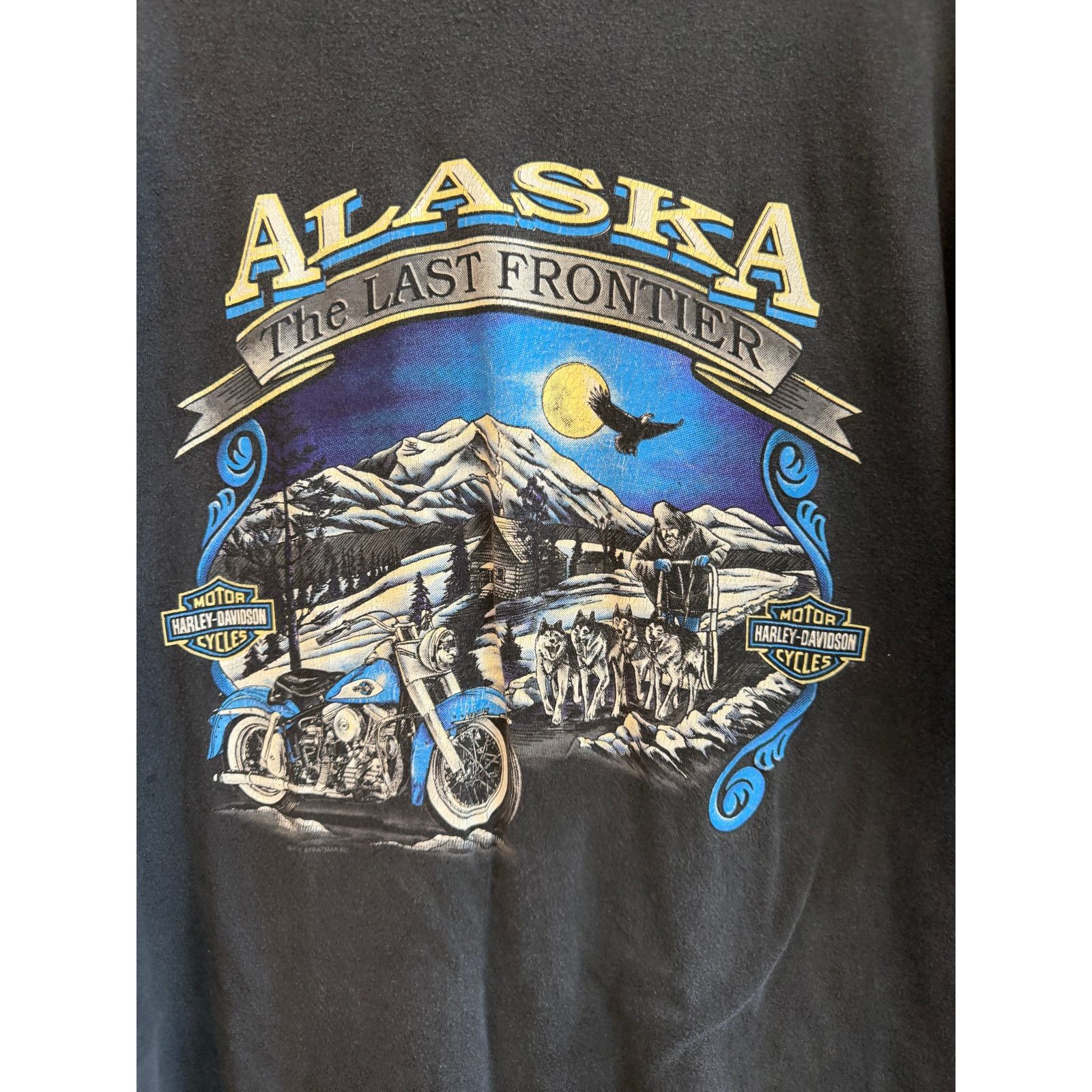 Harley Davidson Vintage Harley Davidson 1989 Alaska The Last Frontier TShirt Size US XXL / EU 58 / 5 - 4 Thumbnail