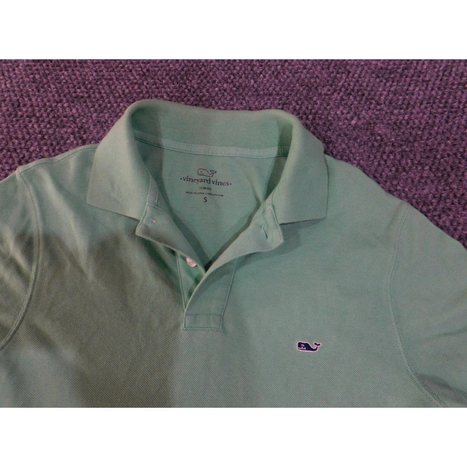 Vineyard Vines Vineyard Vines Polo Shirt Mens S Green Slim Fit Whale Logo Casual Preppy Shirt Size US S / EU 44-46 / 1 - 5 Thumbnail