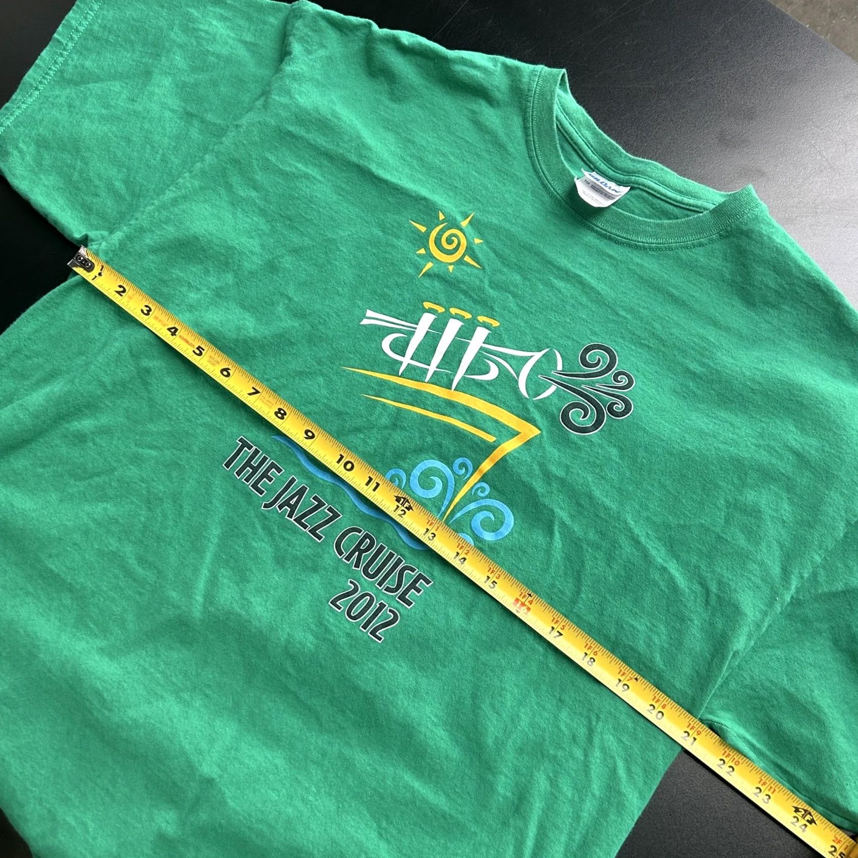 Gildan VINTAGE The Jazz Cruise Shirt Mens XL Green Gildan Ultra Cotton 2012 Graphic Tee Size US XL / EU 56 / 4 - 5 Thumbnail