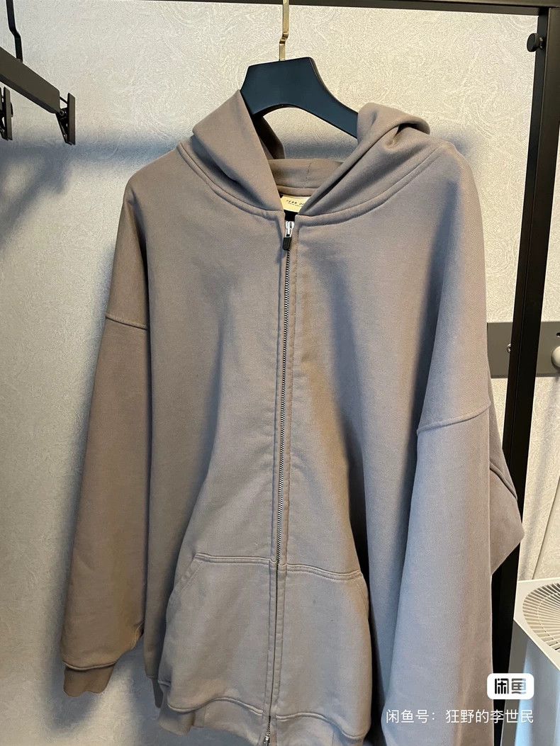 Fear of God Fear of God God Grey Zip Hoodie Size US L / EU 52-54 / 3 - 1 Thumbnail