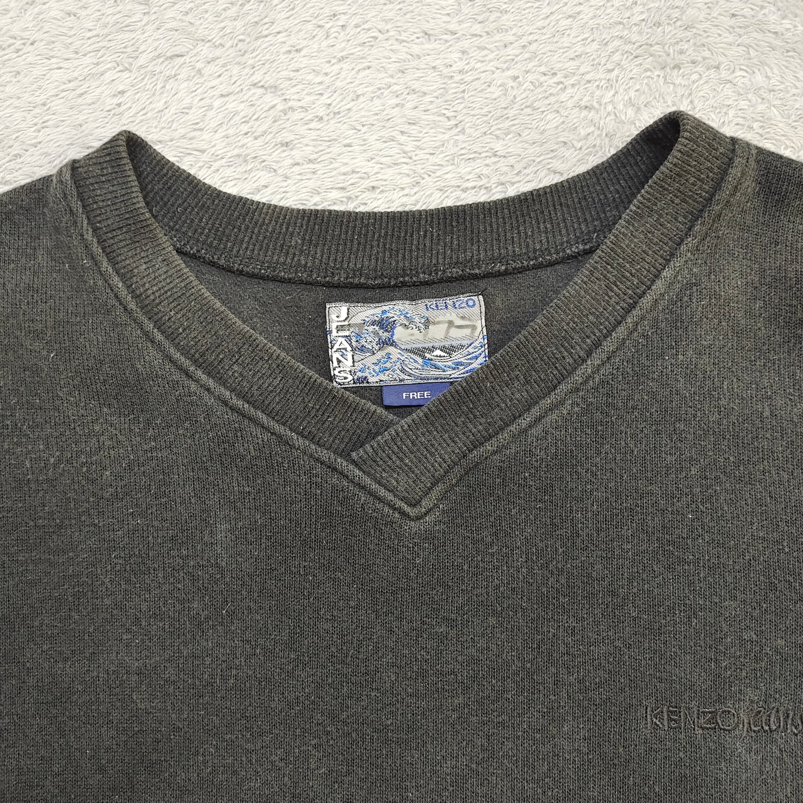 Kenzo Vintage Kenzo Sweatshirt, Kanagawa Wave Print Pullover Size US M / EU 48-50 / 2 - 3 Thumbnail