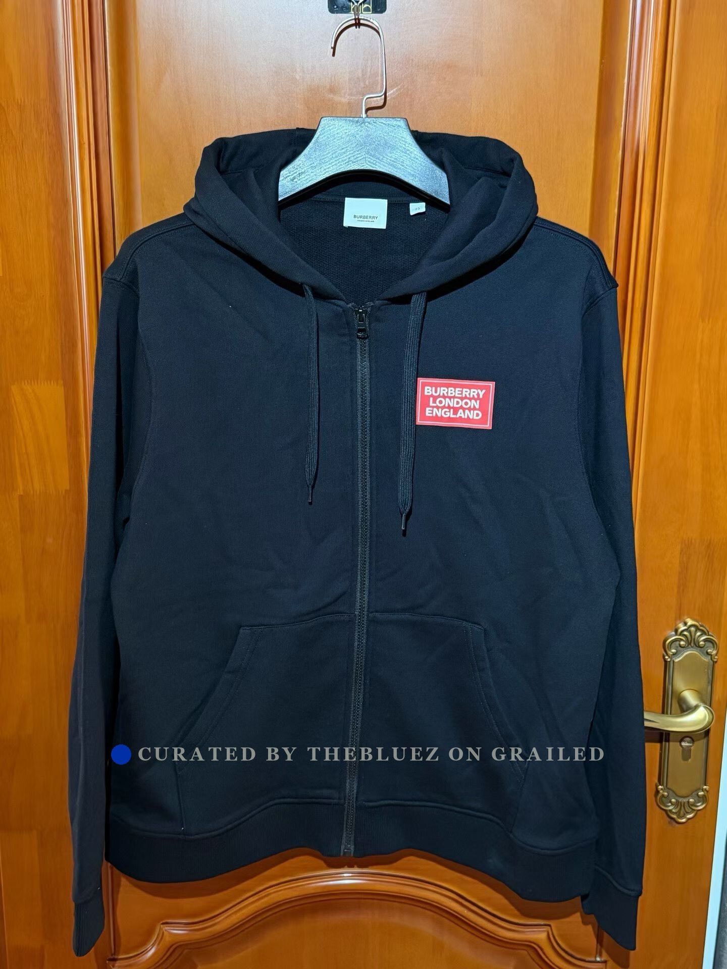 Burberry Burberry Black Hooded Zip Sweatshirt | Grailed