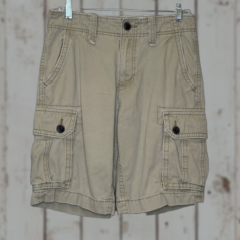American Eagle Outfitters American Eagle Cargo Shorts Mens 28 Light Khaki Tan 100% Cotton 10 Inseam Size US 28 / EU 44 - 1 Thumbnail