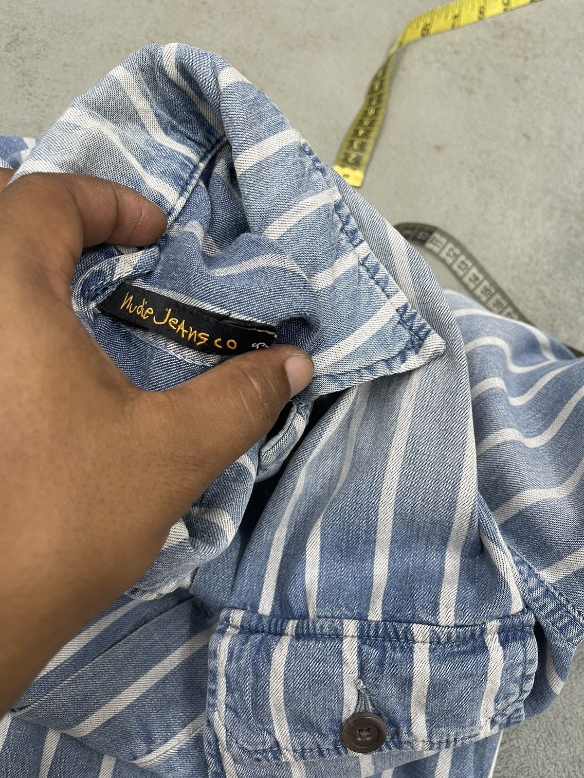 Nudie Jeans STEALS💥NUDIE JEANS HICKORY DENIM JACKET Size US M / EU 48-50 / 2 - 10 Thumbnail