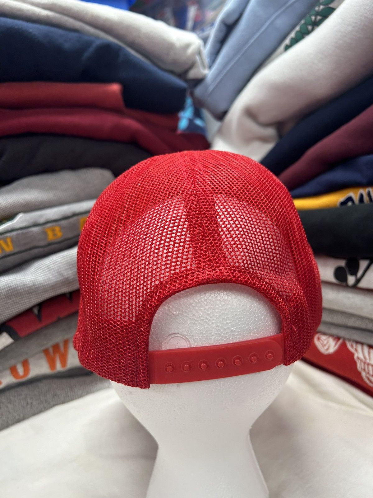 Vintage Crazy Vintage Y2K 90s Skater Grunge Red Trucker Hat Size ONE SIZE - 3 Thumbnail