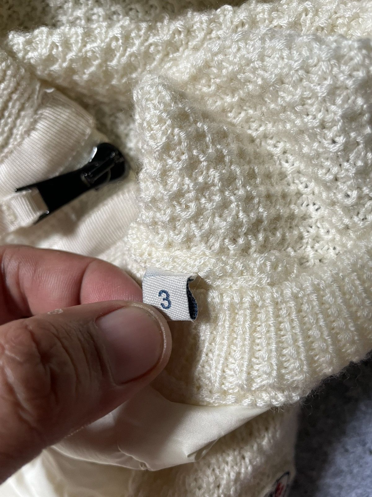 Moncler Moncler White Padded Wool Zip-up Cardigan Size M / US 6-8 / IT 42-44 - 6 Thumbnail